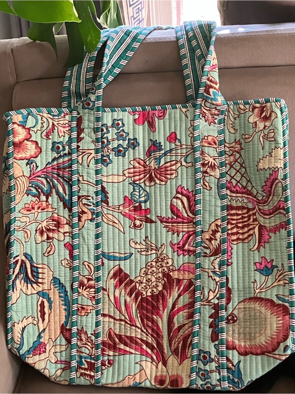 Farylina Hand Printed Tote Bag